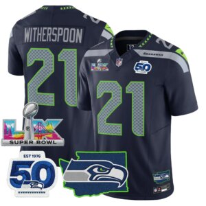 Devon Witherspoon #21 Seattle Seahawks Super Bowl LX Patch Game Jersey - All Stitched