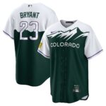 Men's Colorado Rockies Kris Bryant  White/Forest Green City Connect Replica Player Jersey
