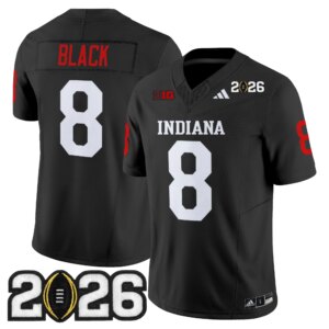 Kaelon Black #8 Ndiana Hoosiers IND 2026 CFP Final Patch Vapor Limited Jersey V2 - All Stitched