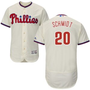 Philadelphia Phillies #20 Mike Schmidt Cream Flexbase Collection Stitched Jersey