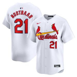 Men's St. Louis Cardinals #21 Lars Nootbaar  White Home Limited Player Jersey