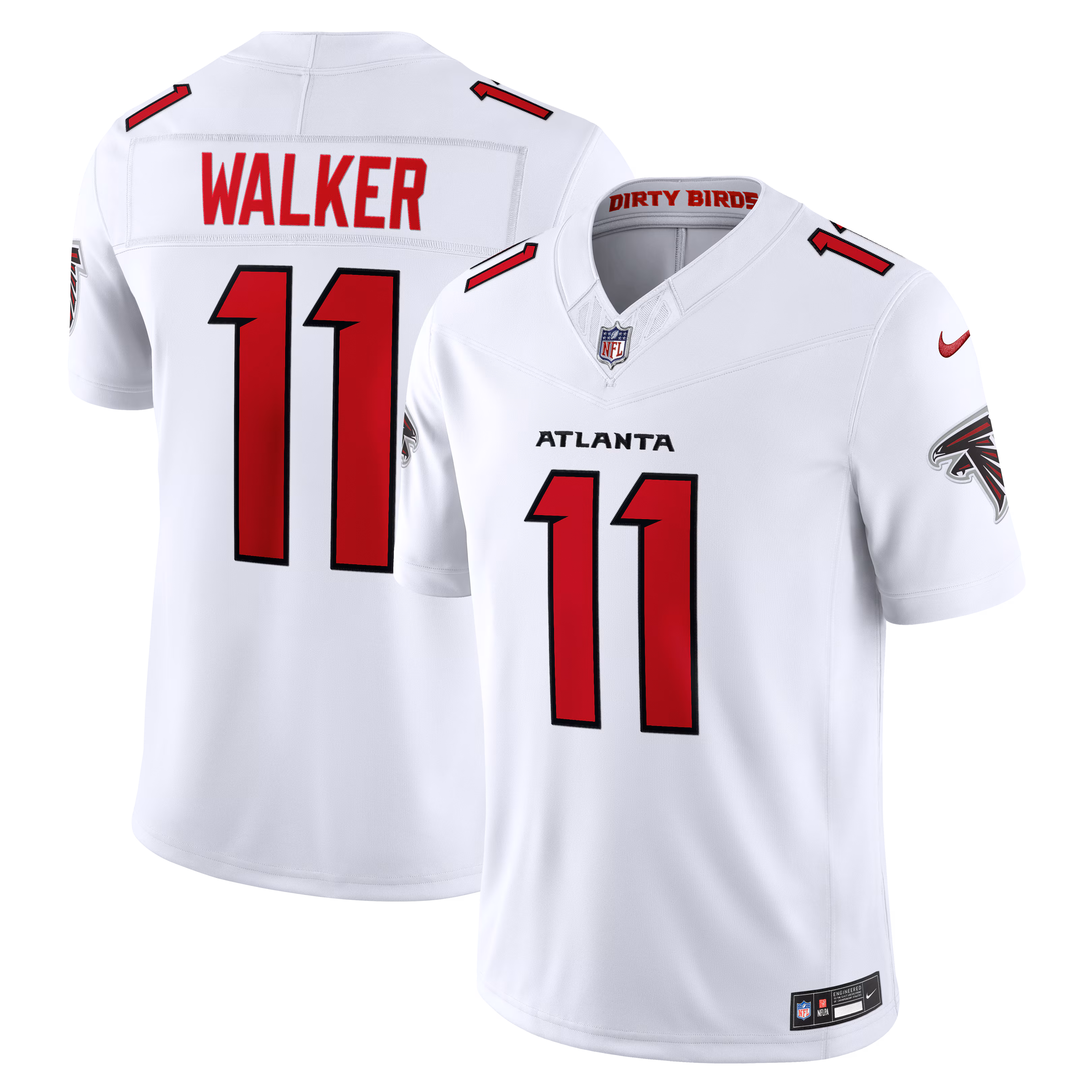Atlanta Falcons Jalon Walker #11 White Vapor F.U.S.E. Sewn Down Limited Jersey