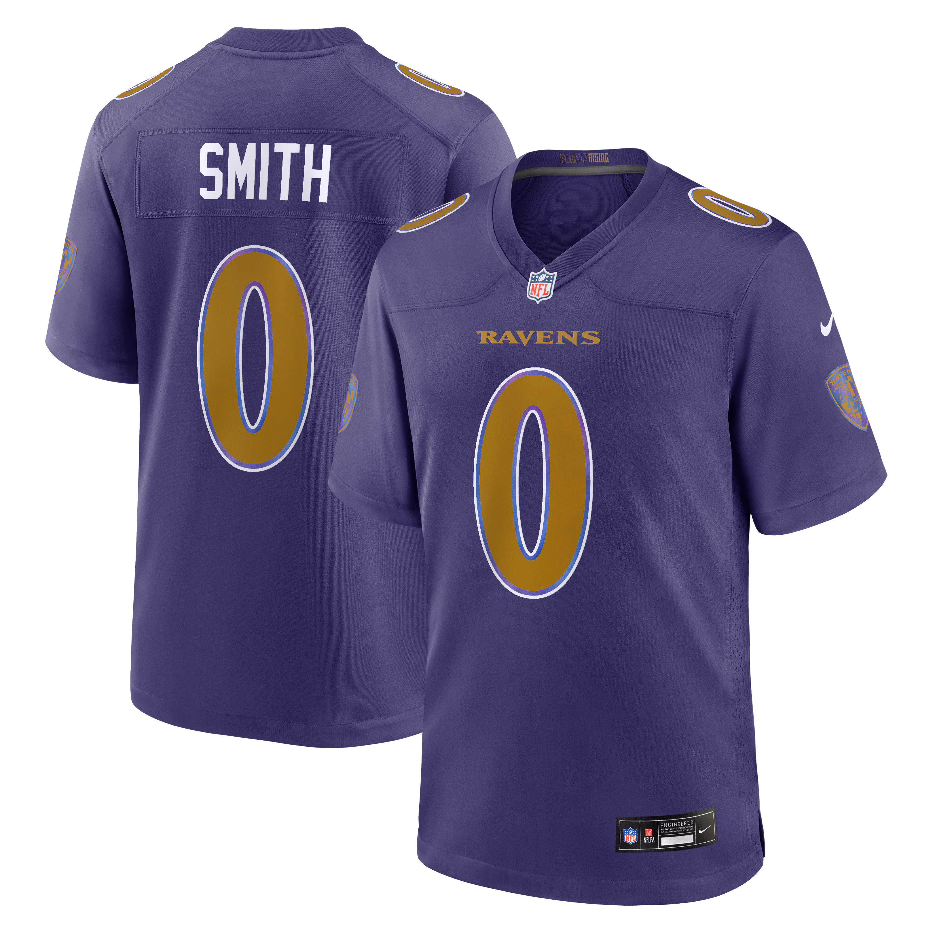 Men's Baltimore Ravens Roquan Smith #0 Purple Alternate Game Jersey