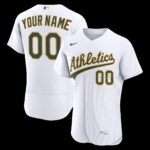 Athletics White Home Authentic Custom Jersey