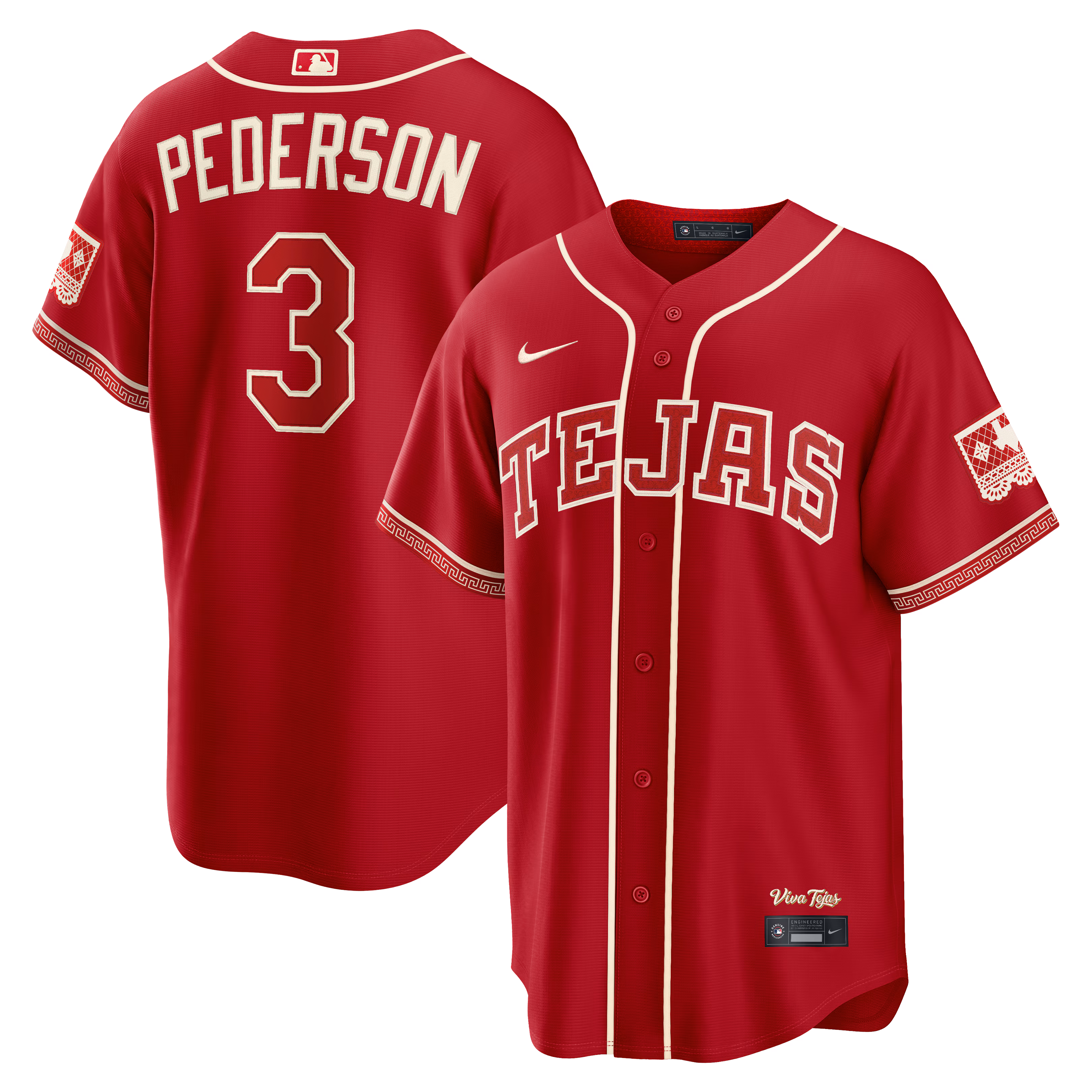 Texas Rangers Joc Pederson #3 Red 2026 City Connect Stadium Jersey