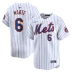 Men's New York Mets Starling Marte  White Home Limited Player Jersey