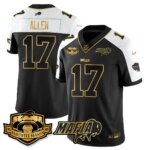 Josh Allen #17 Buffalo Bills BUF 2025 Bills Mafia Patch Gold Vapor Limited Jersey - All Stitched