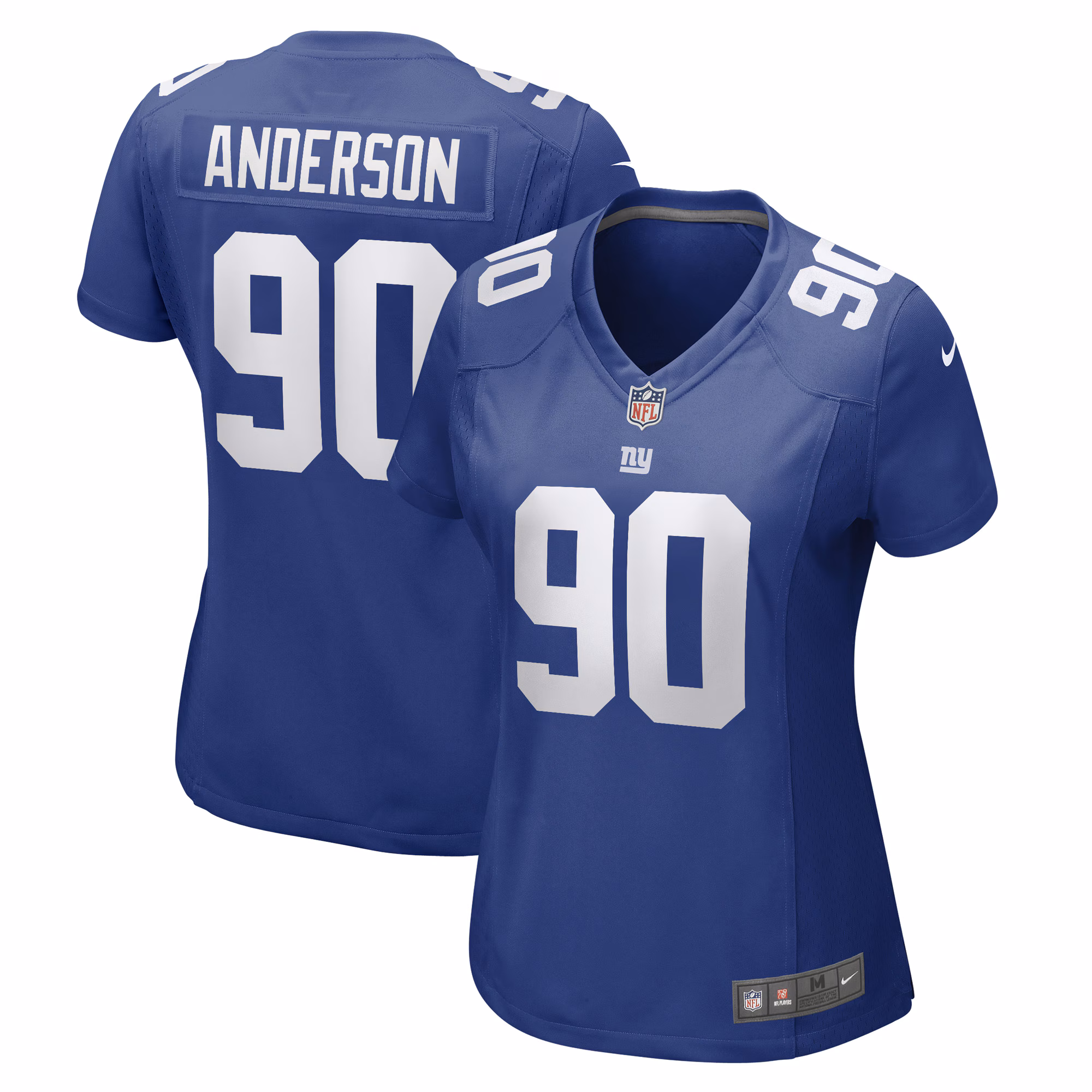 Ryder Anderson New York Giants Women's Game Player Jersey - Royal