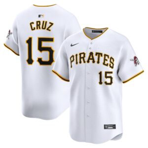 Men's Pittsburgh Pirates #15 Oneil Cruzs  White Home Limited Player Jersey
