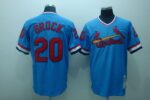 Mitchell And Ness St. Louis Cardinals #20 Lou Brock Stitched Blue Throwback Jersey