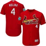 St. Louis Cardinals #4 Yadier Molina Red Flexbase Collection Stitched Jersey