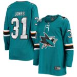 Martin Jones San Jose Sharks Women's Breakaway Home Team Player Jersey - Teal