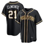 Roberto Clemente #21 Pittsburgh Pirates Fashion Replica Black Out Jersey - Black