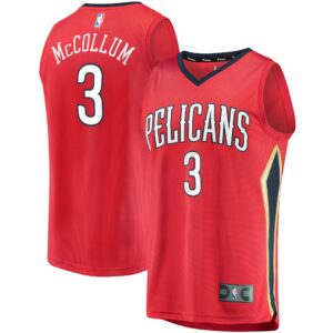 C.J. McCollum New Orleans Pelicans  Youth 2021/22 Fast Break Replica Player Jersey Red - Statement Edition