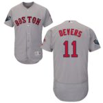 Boston Red Sox #11 Rafael Devers Grey Flexbase Collection 2018 World Series Stitched Jersey