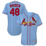 St. Louis Cardinals #48 Harrison Bader Light Blue Flexbase Collection Stitched Jersey
