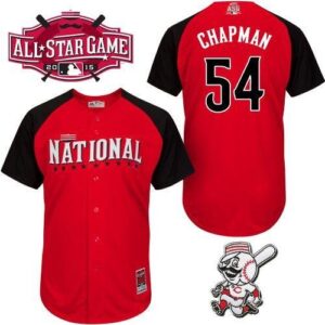 Cincinnati Reds #54 Aroldis Chapman Red 2015 All-Star National League Stitched Jersey