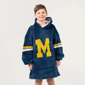Kid 1 Michigan Football Unisex Blanket Hoodie