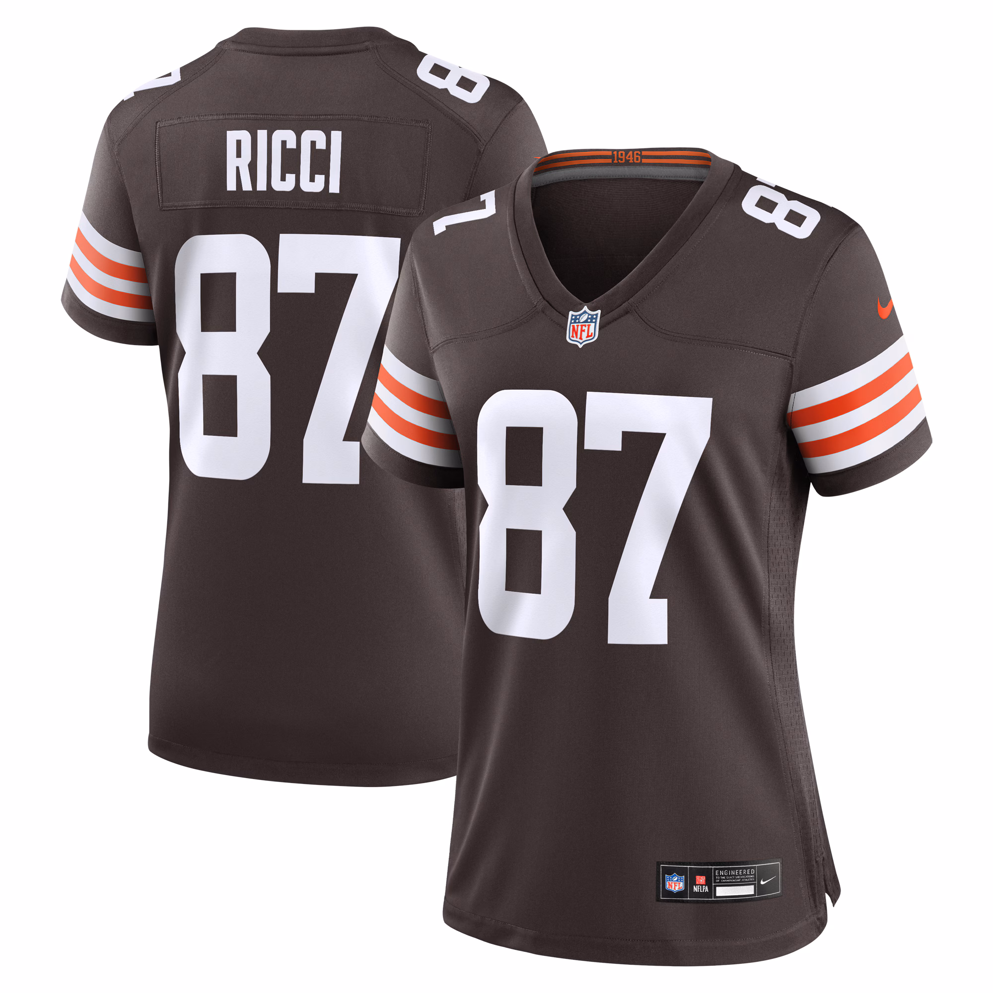 Giovanni Ricci Cleveland Browns Women's  Game Jersey -  Brown