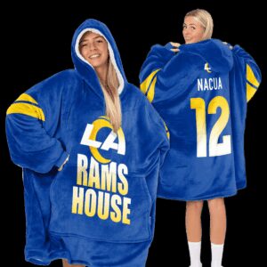 Rams House Los Angeles R Football Unisex Blanket Hoodie