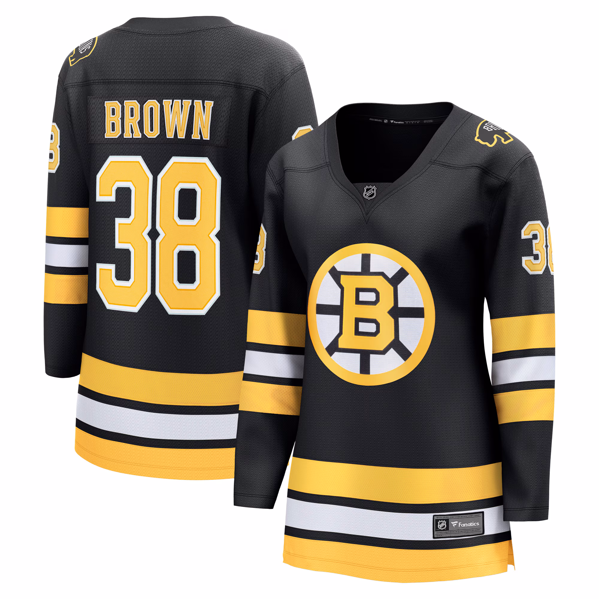 Women's Boston Bruins Patrick Brown #38 Fanatics Black Home Breakaway Player Jersey