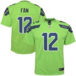 12s Seattle Seahawks Youth Game Jersey - Neon Green
