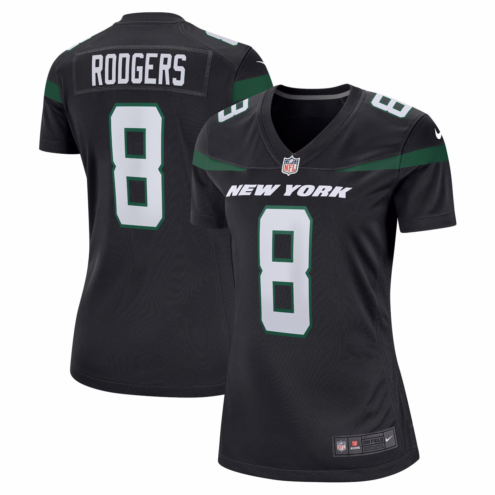 Aaron Rodgers New York Jets Women's Player Jersey - Black