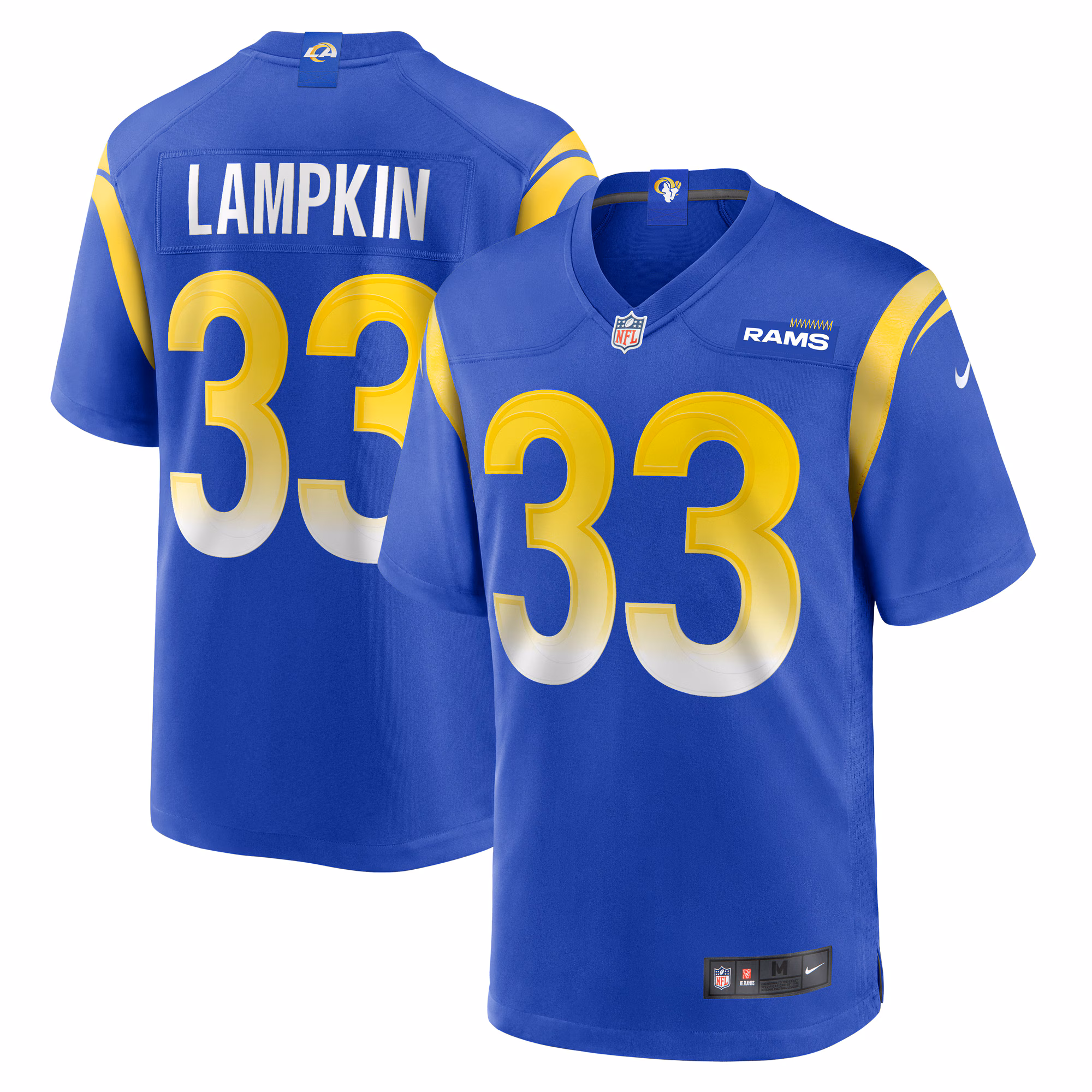 Cam Lampkin Los Angeles Rams Game Jersey -  Royal