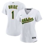 Women's Athletics  White #1 Bride Home Replica Jersey