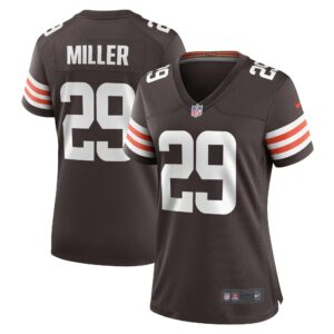 Herb Miller Cleveland Browns  Women's Game Player Jersey - Brown
