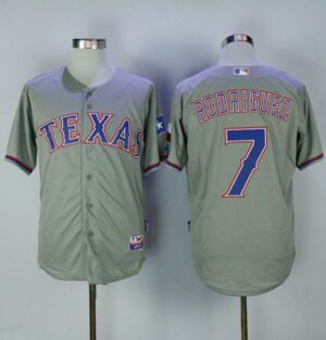 Texas Rangers #7 Ivan Rodriguez Grey Cool Base Stitched Jersey