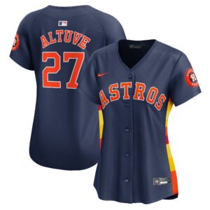 Women's Houston Astros Jose Altuve #27 Navy Alternate Limited Player Jersey