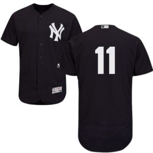 New York Yankees #11 Brett Gardner Navy Blue Flexbase Collection Stitched Jersey