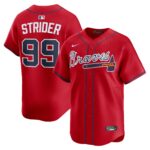 Atlanta Braves Spencer Strider #99 Red Alternate Limited Player Jersey