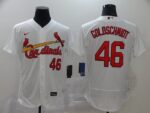 Men's St. Louis Cardinals #46 Paul Goldschmidt White Stitched Flex Base  Jersey
