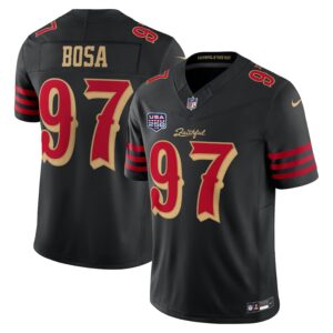 Nick Bosa #97 San Francisco 49ers 250th Patch 2025 Rivalries Collection Limited Jersey - Black