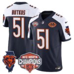 Dick Butkus #51 Chicago Bears CHI 2025 NFC North Champions Patch Jersey V2 - All Stitched