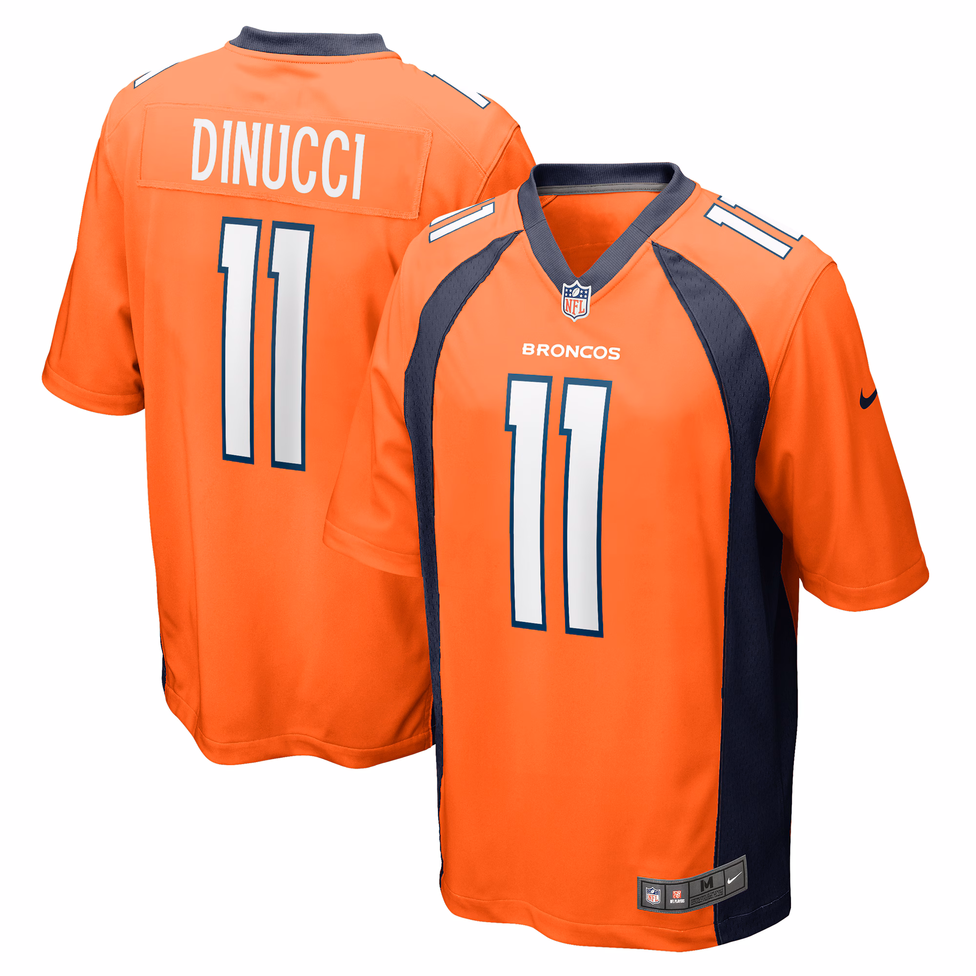 Ben DiNucci Denver Broncos Team Game Jersey -  Orange