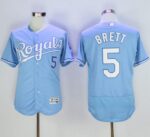 Kansas City Royals #5 George Brett Light Blue Flexbase Collection Stitched Jersey