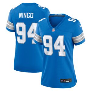 Mekhi Wingo Detroit Lions Women's Team Game Jersey -  Blue