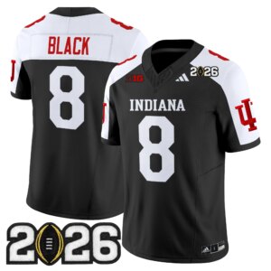 Kaelon Black #8 Ndiana Hoosiers IND 2026 CFP Final Patch Vapor Limited Jersey V2 - All Stitched