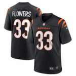 Tre Flowers Cincinnati Bengals  Game Jersey - Black