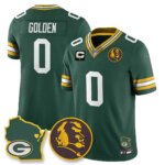 Matthew Golden #0 Green Bay Packers GB Vapor Limited Jersey - John Madden Patch - All Stitched