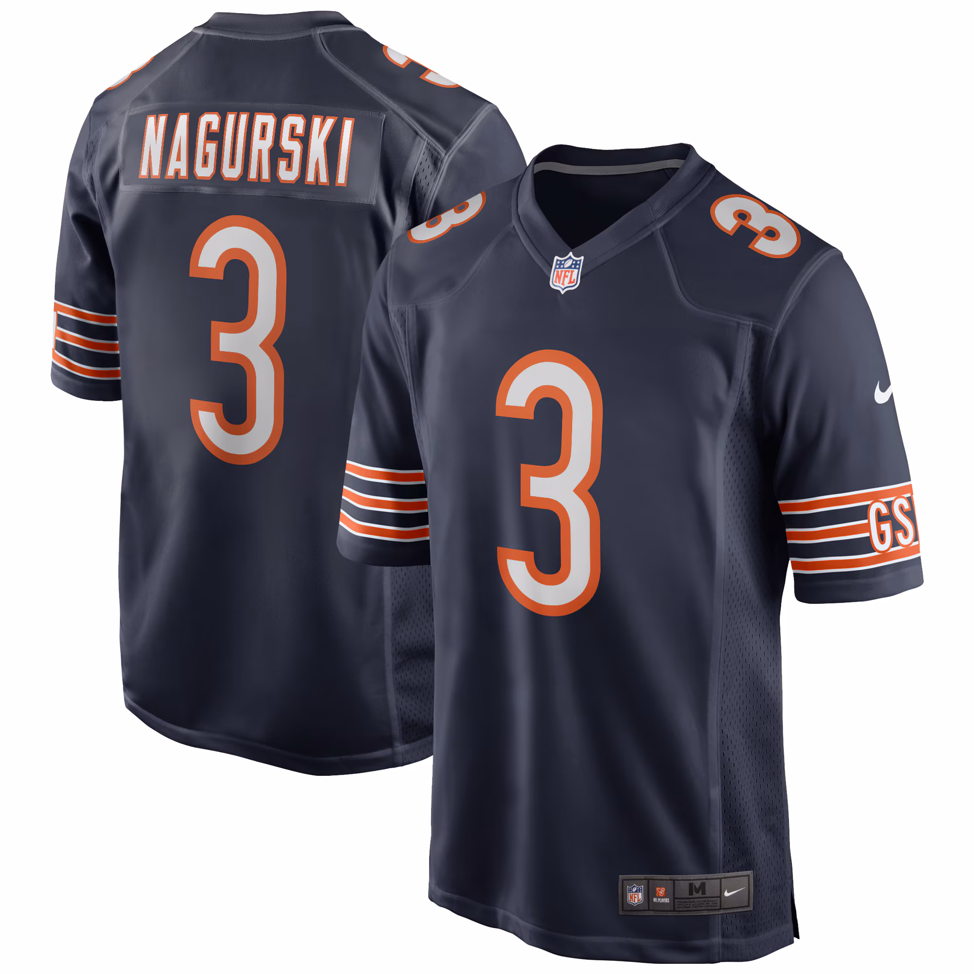 Bronko Nagurski Chicago Bears Game Retired Player Jersey - Navy