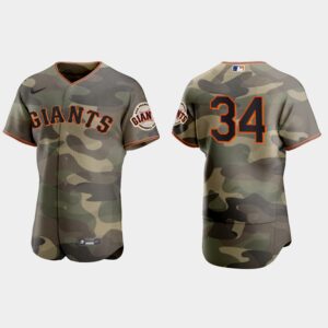 Kevin Gausman San Francisco Giants 2021 National Armed Forces Day Jersey - Camo