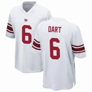 Men's New York Giants #6 Jaxson Dart White Game Jersey