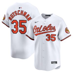Baltimore Orioles Adley Rutschman #35 White Home Limited Player Jersey