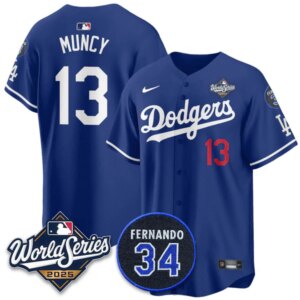 Max Muncy #13 Los Angeles Dodgers 2025 World Series Home Limited Player Jersey - Blue