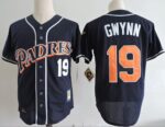 Mitchell And Ness 1998 San Diego Padres #19 Tony Gwynn Navy Blue Throwback Stitched Jersey