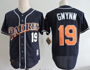 Mitchell And Ness 1998 San Diego Padres #19 Tony Gwynn Navy Blue Throwback Stitched Jersey